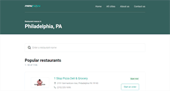 Desktop Screenshot of philadelphia.menupages.com