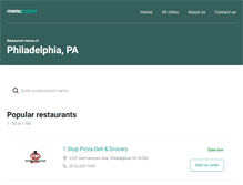 Tablet Screenshot of philadelphia.menupages.com